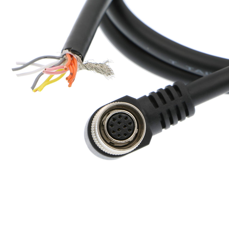 [Australia - AusPower] - Alvin's Cables 12 Pin Hirose Female Right Angle to Open End Shield Cable for Sony Basler Cameras 3M Right Angle 12 Pin 
