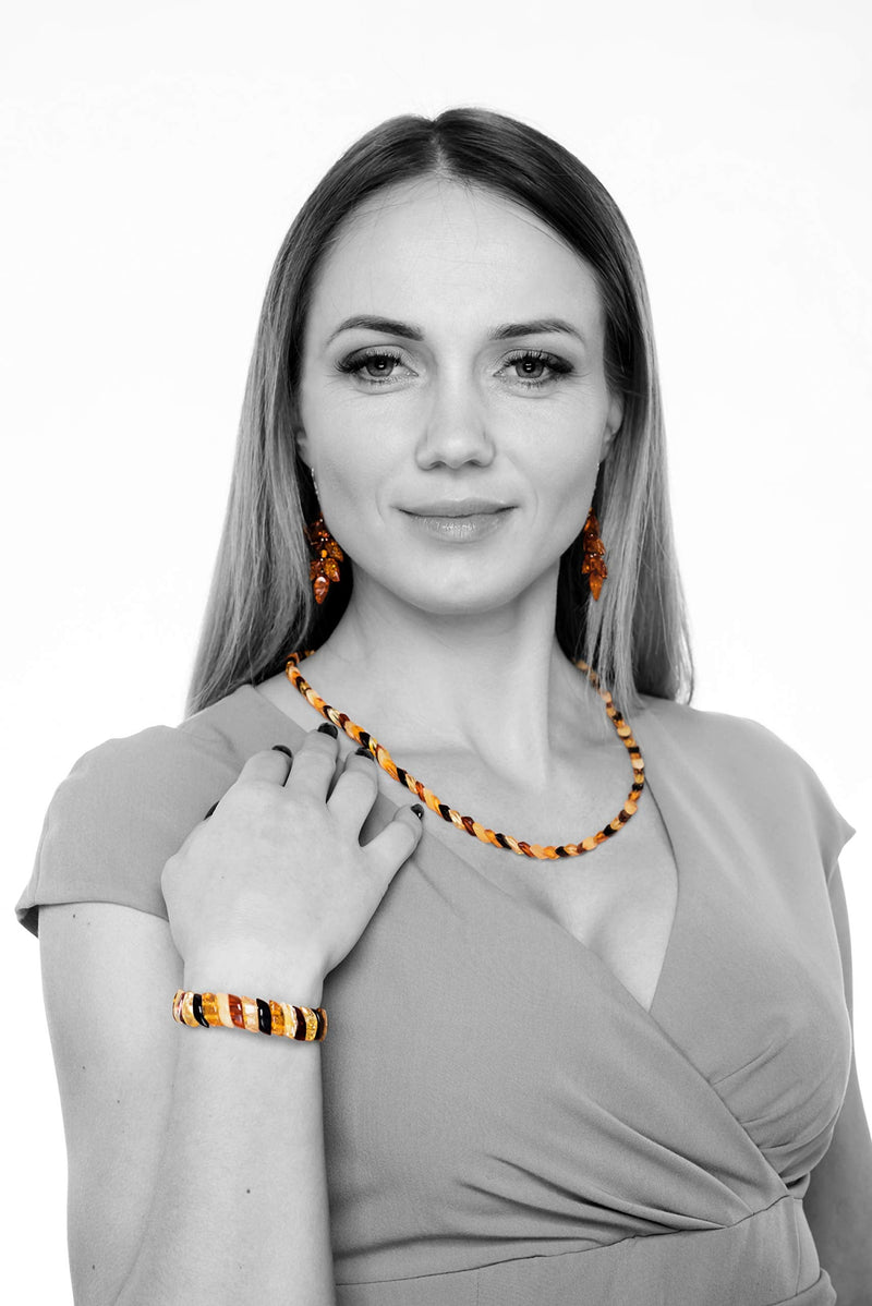 [Australia - AusPower] - Natural Baltic Amber Necklace for Adults 55CM 21.65INCH 