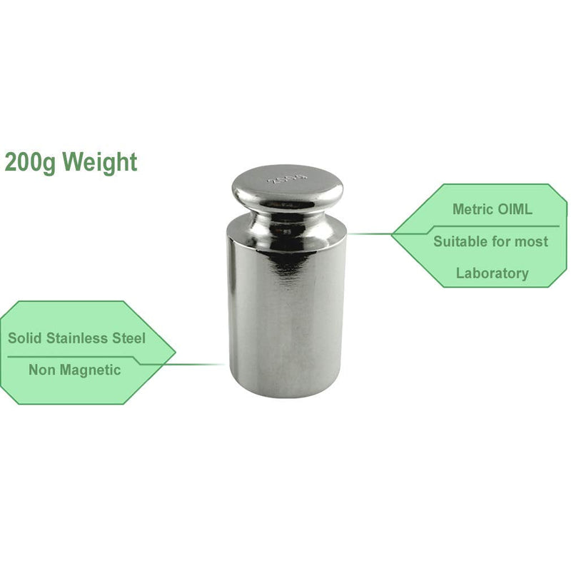 [Australia - AusPower] - American Weigh Scales Calibration Weight for AWS Digital Scale, Carbon Steel, Chrome Finish, 200G (200WGT) 