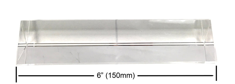 [Australia - AusPower] - Amlong Crystal 6 inch Optical Glass Triangular Prism for Teaching Light Spectrum Physics and Photo Photography Prism, 150mm 