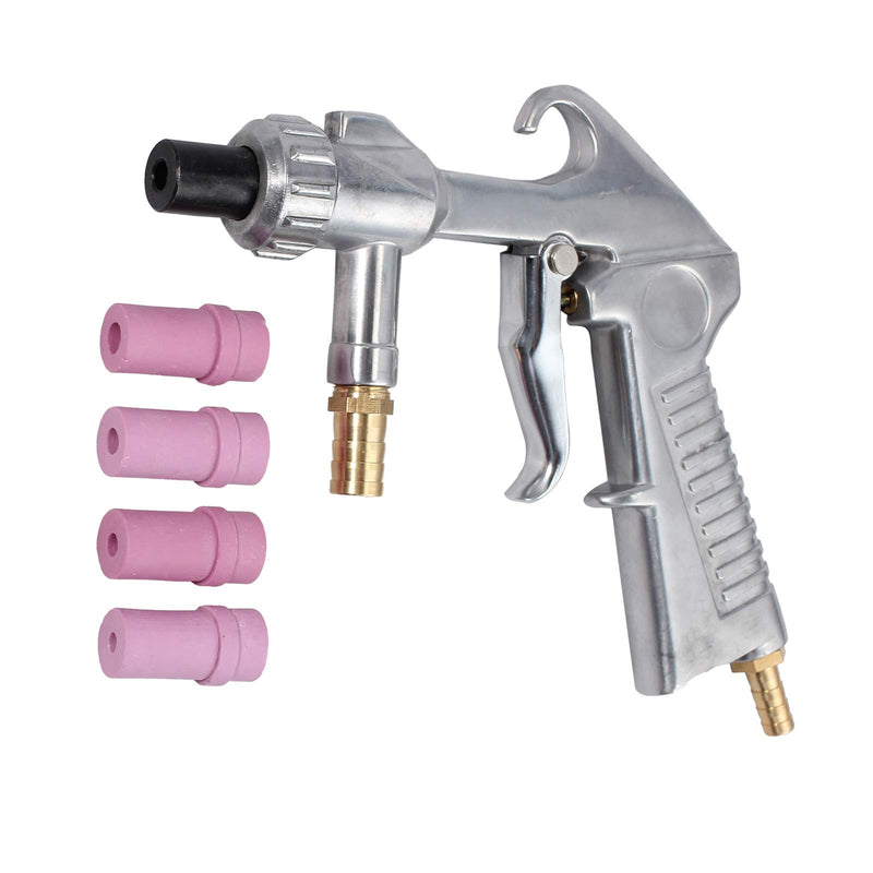 [Australia - AusPower] - AMTOVL Sand Blasting Guns Sandblaster + 4Pcs Ceramic Nozzles + Extra Iron Nozzle Tip Set 