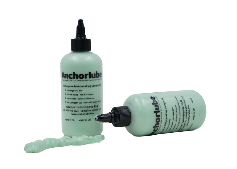 [Australia - AusPower] - Anchorlube All-Purpose Metalworking Compound 8oz - Water-Based Cutting Fluid for Drilling, Tapping, Sawing - Great on Stainless Steel | No Oil 
