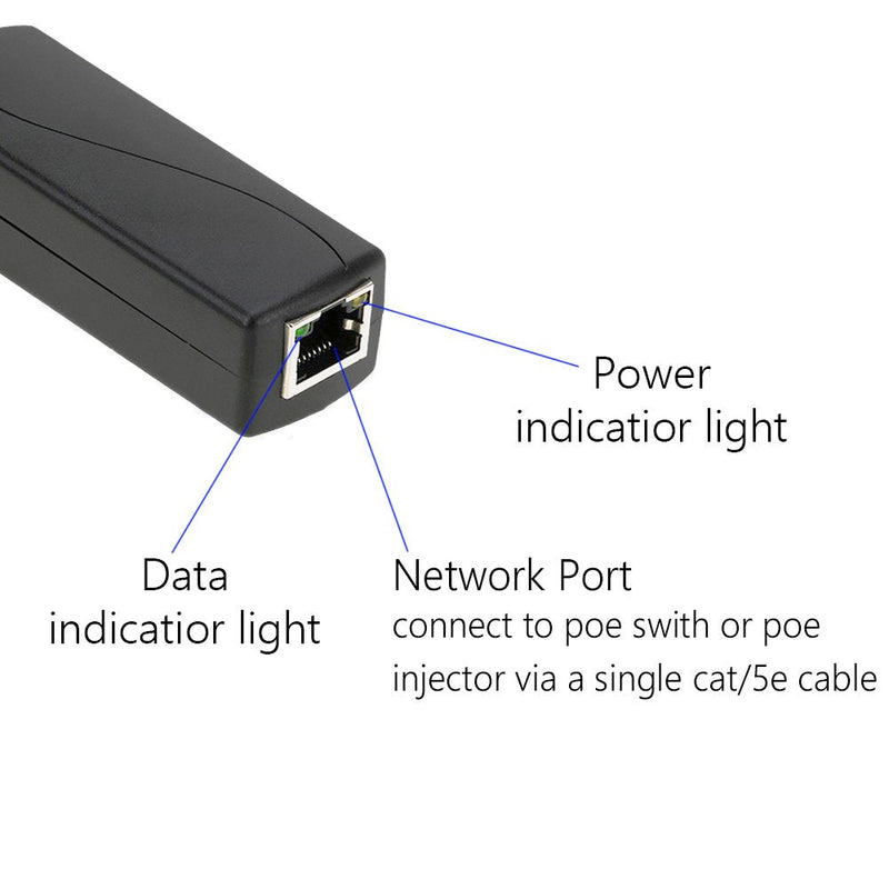 [Australia - AusPower] - ANVISION 2-Pack Active 48V to 12V PoE Splitter Adapter, IEEE 802.3af Compliant 10/100Mbps, DC 12V Output, for IP Camera AP Voip Phone and More 