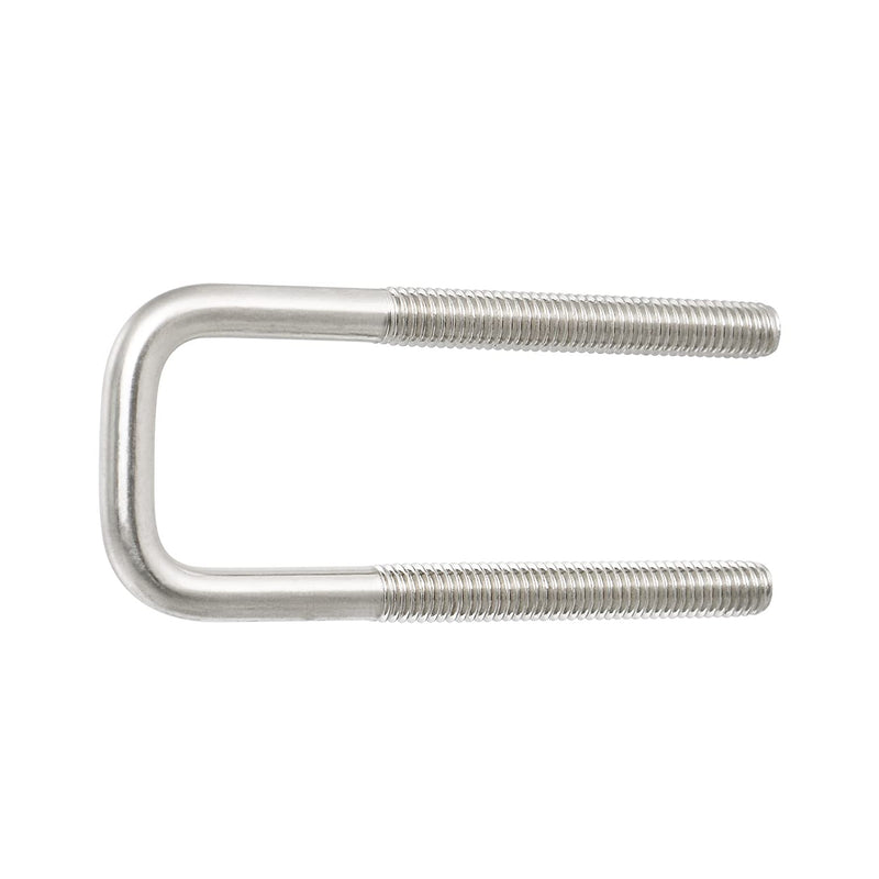 [Australia - AusPower] - Aoje-Link Square U-Bolts 0.79"(20mm) Inner Width M6 Thread 304 Stainless Steel Silver with Plates Nuts Flat Washers for Car/RV/Trailer Bumper, 4Pcs M6x20x70mm 