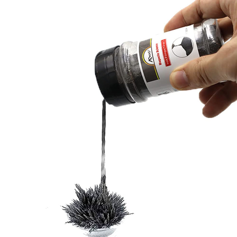 [Australia - AusPower] - AOMAG Magnetic Iron Powder Filings Sand for Magnet Education, School Projects and Science Experiments Storage Jar (13 Ounces) with Shaker Lid 