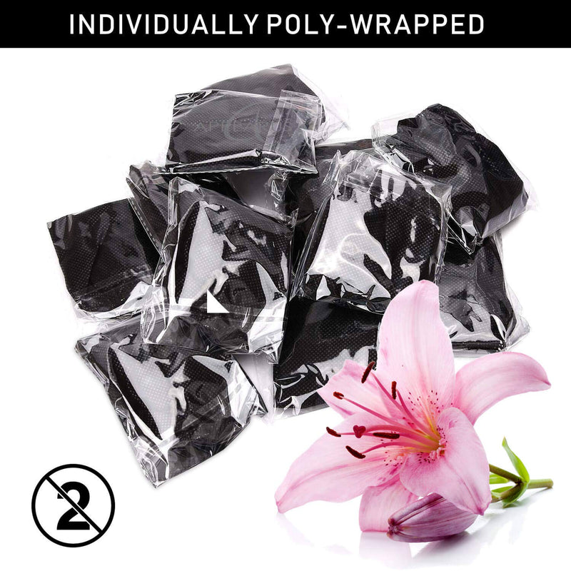 [Australia - AusPower] - Appearus 50 Ct. Disposable Bras - Women's Disposable Spa Top Underwear Brassieres for Spray Tanning, Individually Pack (Black/DB101BLK) 