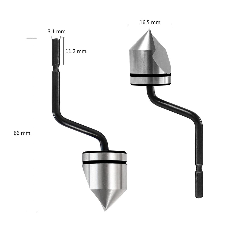 [Australia - AusPower] - Deburring Countersink Tool Set, Askwhy RD16.5-BC1651 Countersink Hand Reamer, Great Burr Remover Hand Tool for Wood, Plastic, Aluminum, Copper and Steel 