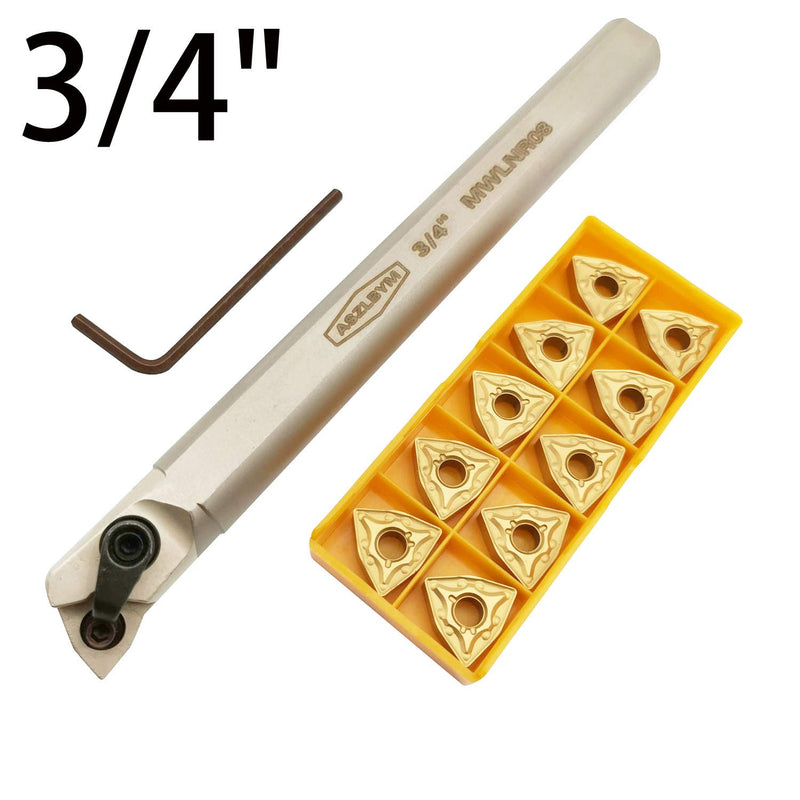 [Australia - AusPower] - ASZLBYM 3/4" Lathe Internal Boring Bar Turning Tool Holder S20R-MWLNR08 with Indexable Carbide Turning Insert WNMG432 