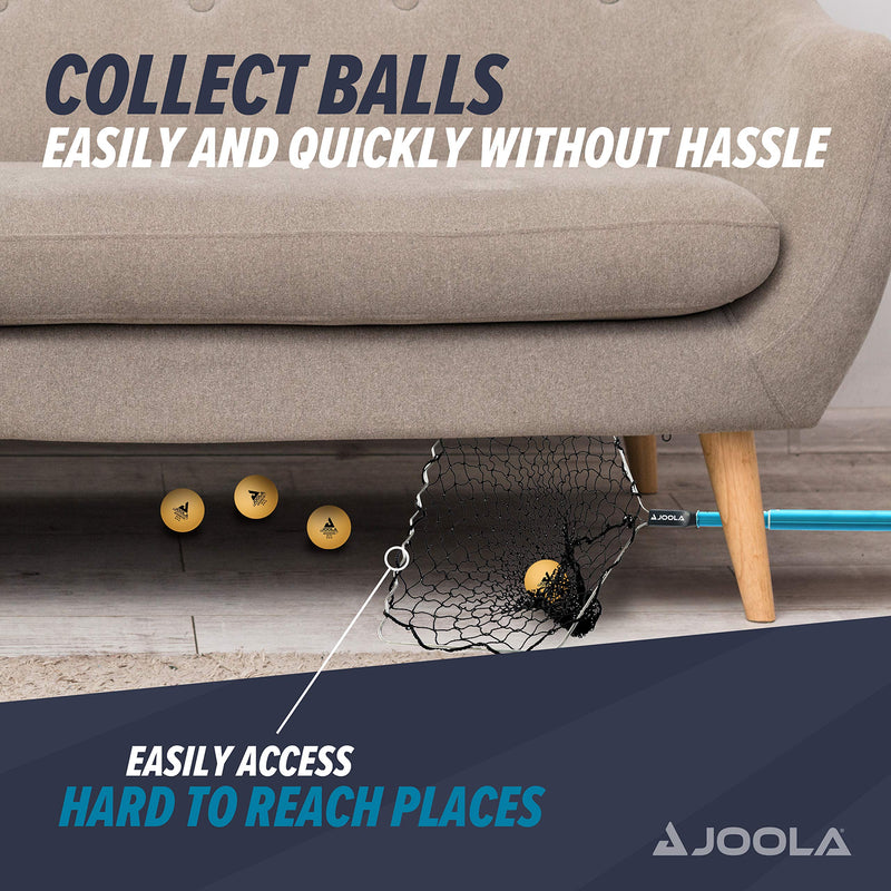 [Australia - AusPower] - JOOLA Telescoping Table Tennis Ball Pickup Net - Holds 100 Ping Pong Balls - Ping Pong Practice Net Accessory for Table Tennis Robots, Serve or Multi-Ball Training 
