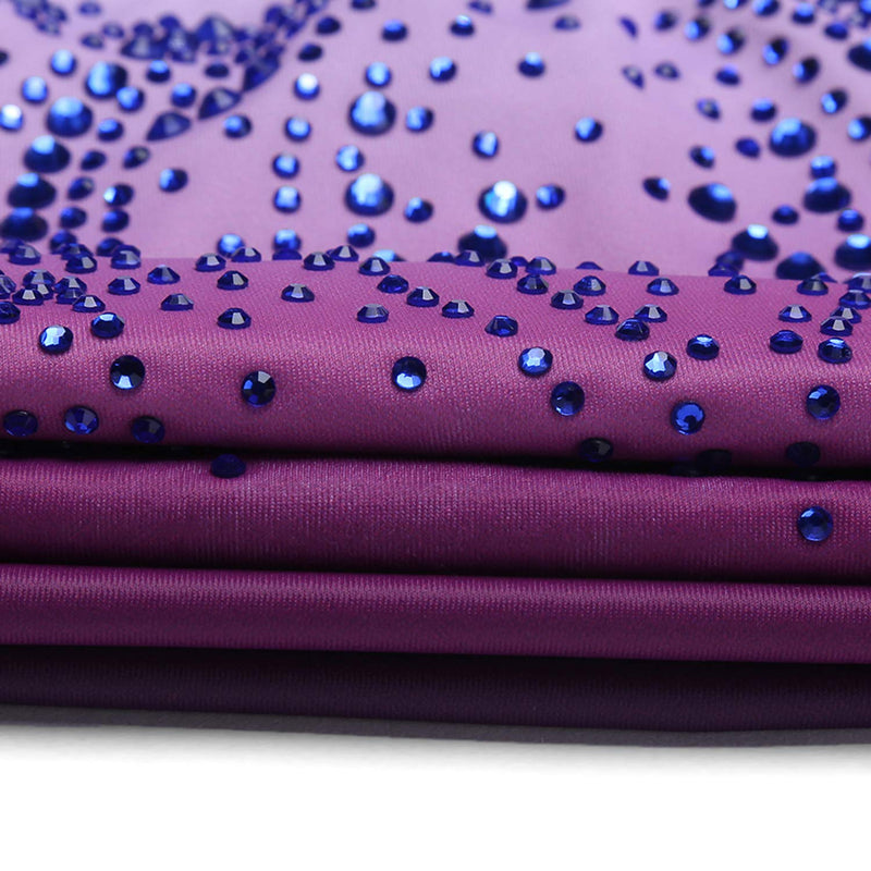 [Australia - AusPower] - Zaclotre Kid Girls Gymnastic Leotard Sparkly Shiny Diamond Ballet Dance One Piece Outfit Shiny Purple 7-8 Years 