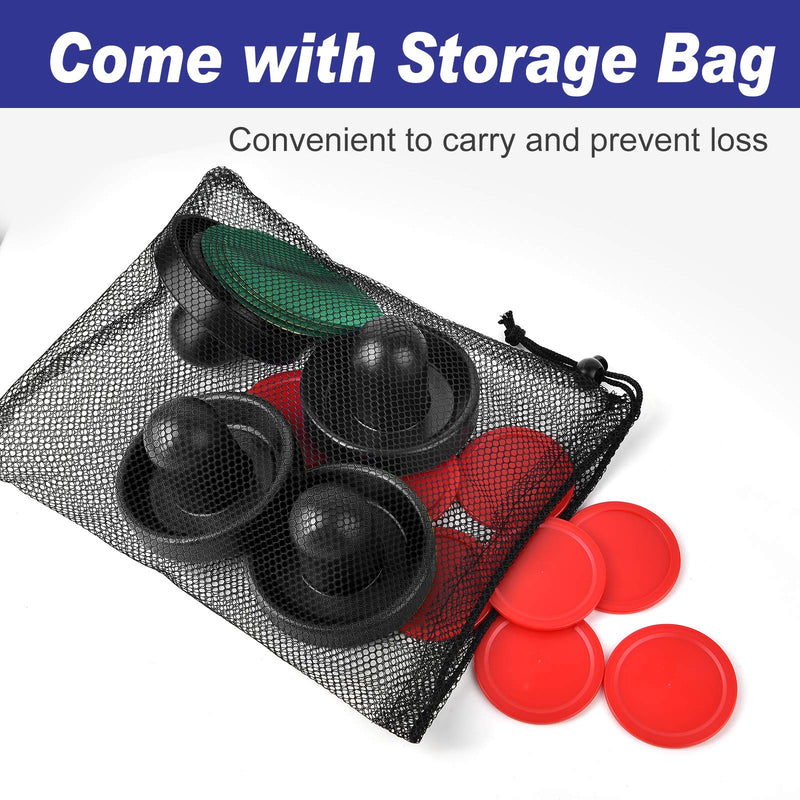 [Australia - AusPower] - Coopay Air Hockey Pushers and Air Hockey Pucks Air Hockey Paddles with a Drawstring Bag for Game Tables (4 Striker, 8 Puck Pack) 