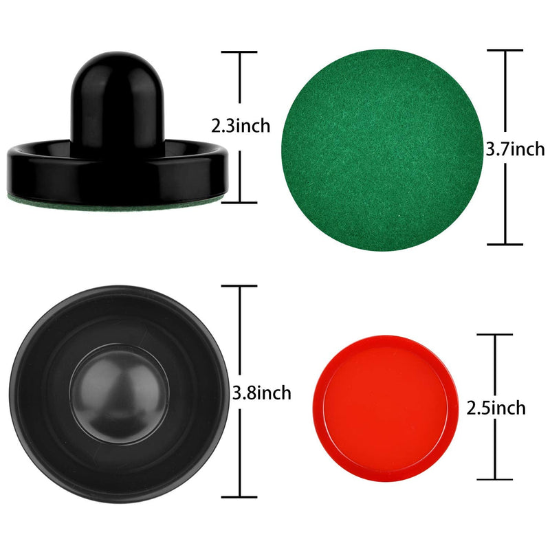 [Australia - AusPower] - Coopay Air Hockey Pushers and Red Air Hockey Pucks, Goal Handles Paddles Replacement Accessories for Game Tables(4 Striker, 8 Puck Pack) 