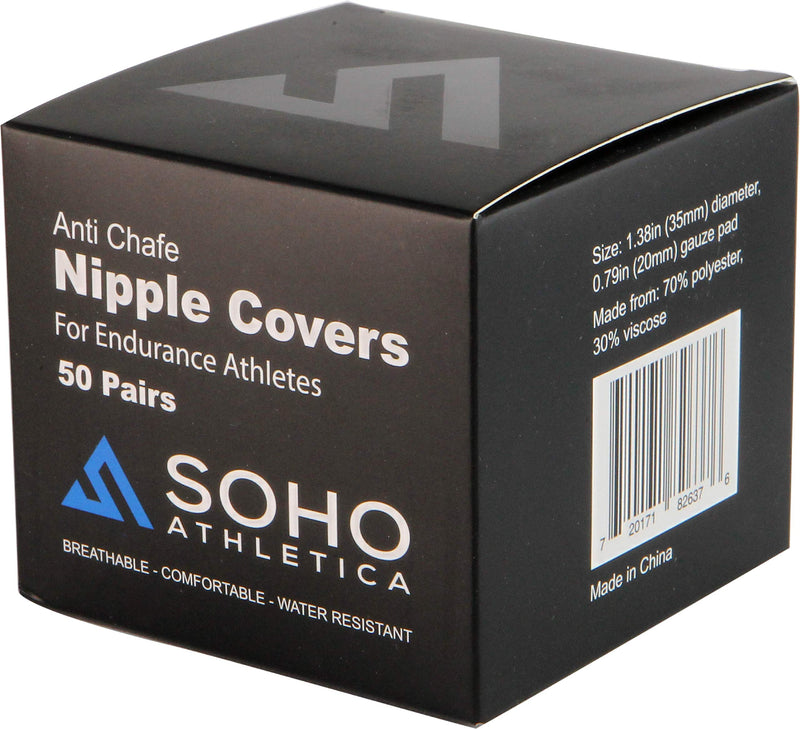[Australia - AusPower] - 50 Pairs of Men's Nipple Covers for Running, Prevent Joggers Nip, Stops Nipple Chafing During Sport, Ease and Prevent The Pain of Runners Nipple - by SOHO Athletica 
