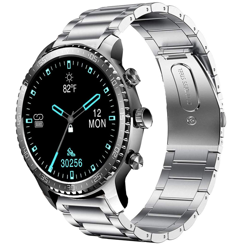 [Australia - AusPower] - Compatible for Tinwoo Smartwatch Bands, YOUkei Stainless Steel Metal Replacement Strap Bracelet Compatible for Tinwoo T20 T20W Smartwatch (Silver) Silver 