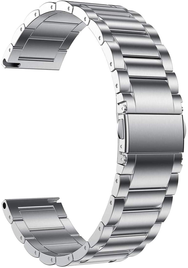 [Australia - AusPower] - Compatible for Tinwoo Smartwatch Bands, YOUkei Stainless Steel Metal Replacement Strap Bracelet Compatible for Tinwoo T20 T20W Smartwatch (Silver) Silver 