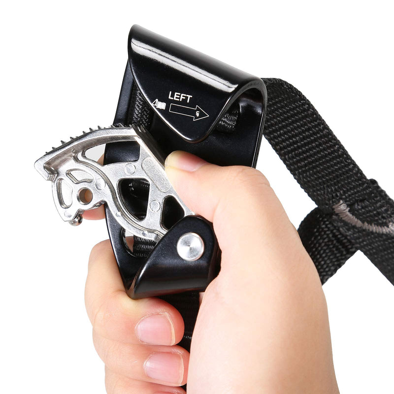 [Australia - AusPower] - WILDKEN Foot Ascender Outdoor Mountaineering Tree Arborist Climbing Rappelling Equip Left Right Foot Ascender Black - Left 