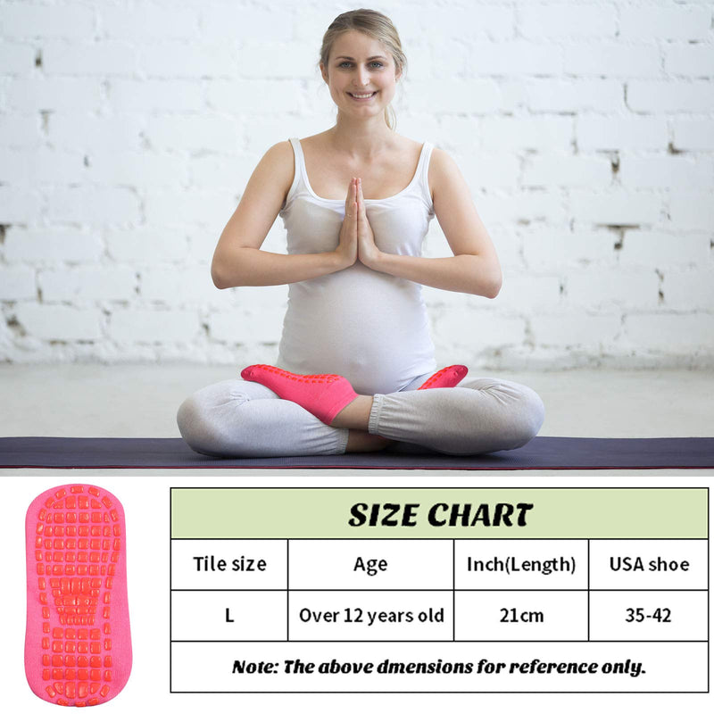 [Australia - AusPower] - 12 Pairs Non Slip Yoga Socks with Grips Women Anti-Skid Socks Sticky Grippers Socks for Pilates Ballet Barre Yoga Bright Color 