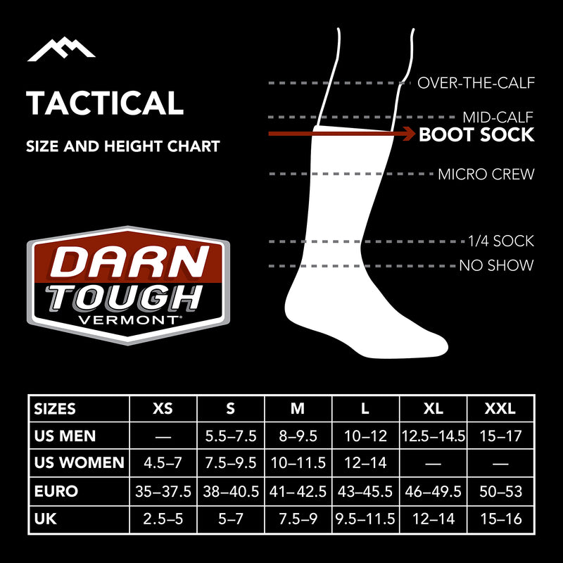[Australia - AusPower] - Darn Tough Tactical Boot Full Cushion Sock Black Medium 