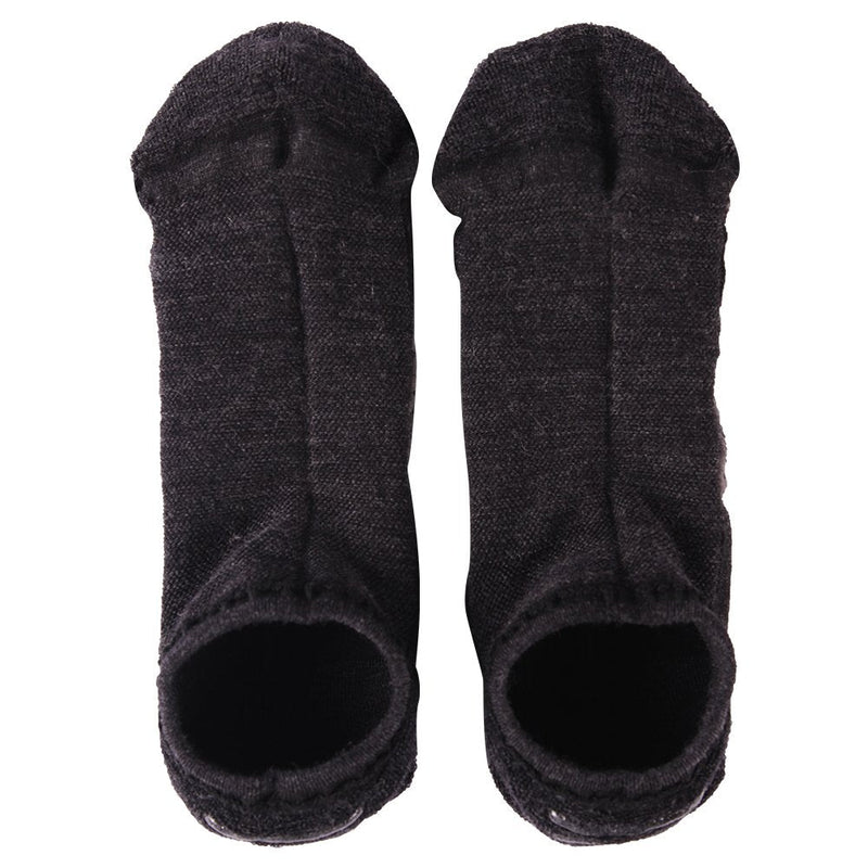 [Australia - AusPower] - No Show Athletic Socks, ZEALWOOD Unisex Merino Wool Ultra-Light Running Tennis Golf Socks,1/3 Pairs 3-no Show Black Large 