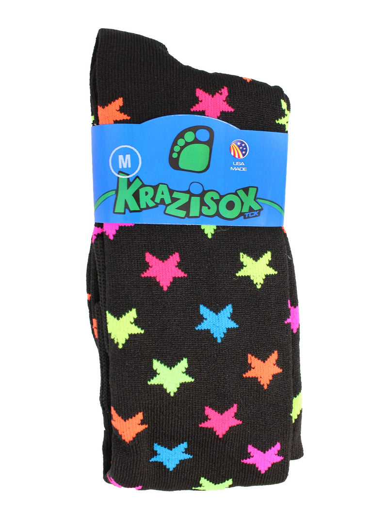 [Australia - AusPower] - TCK Krazisox Multi-Stars Over The Calf Socks Black Medium 