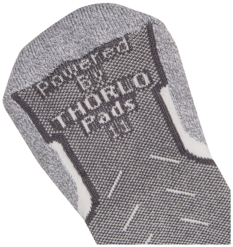 [Australia - AusPower] - thorlos unisex-adult mens Xccu Thin Cushion Running Low Cut Socks Large Grey (3 Pair Pack) 