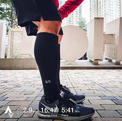 [Australia - AusPower] - Vitalsox Italy, VT1211 Patented Graduated Compression Socks Carbon Series- One Pair Large Green 
