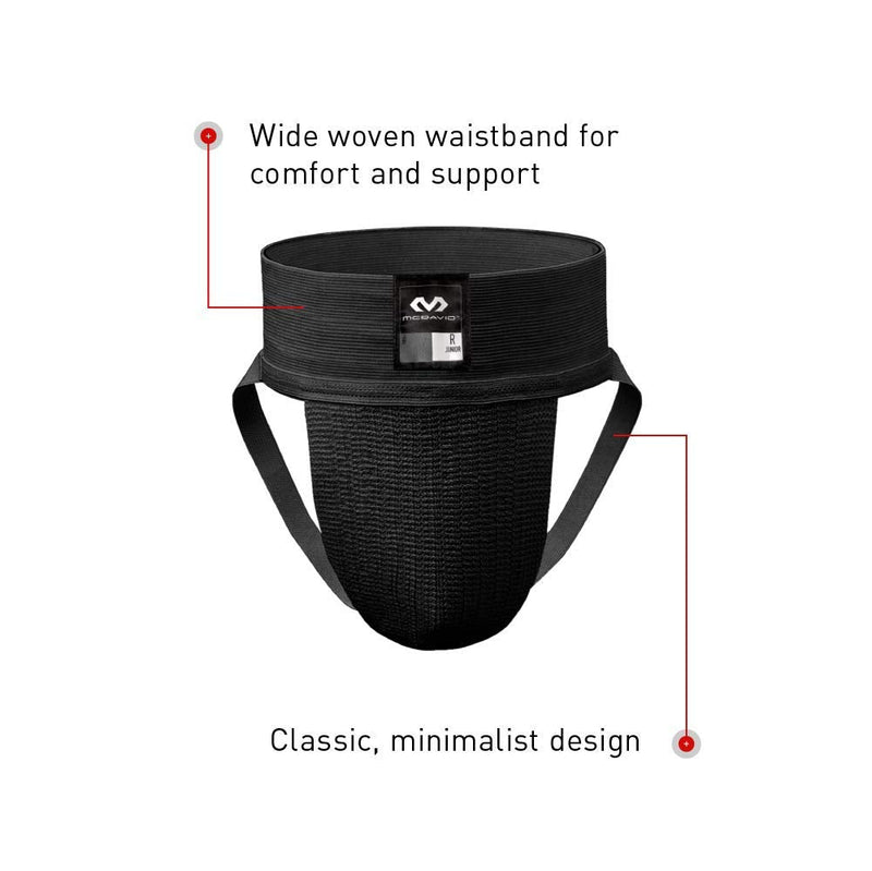 [Australia - AusPower] - Mcdavid Jockstrap, Athletic Supporter w/ Stretch Mesh Pouch, Athletic Supporters for Men, 2 Pack Small Black 