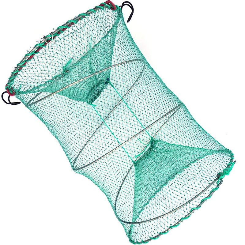 [Australia - AusPower] - Drasry Fishing Bait Trap for Crawfish Shrimp Net Portable Accessories 11.8in x 5.9in (30cm x 40cm) 0.28 Inch Mesh Collapsible Fish Trap 