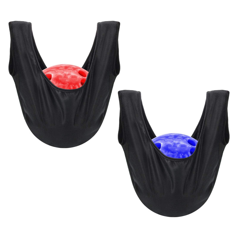 [Australia - AusPower] - COITEK Bowling Seesaw Bag 2 Pack, Bowling Polisher Bag Carrier Ball Cleaner Holder Bag Bowling Cleaner Towel(Black) 