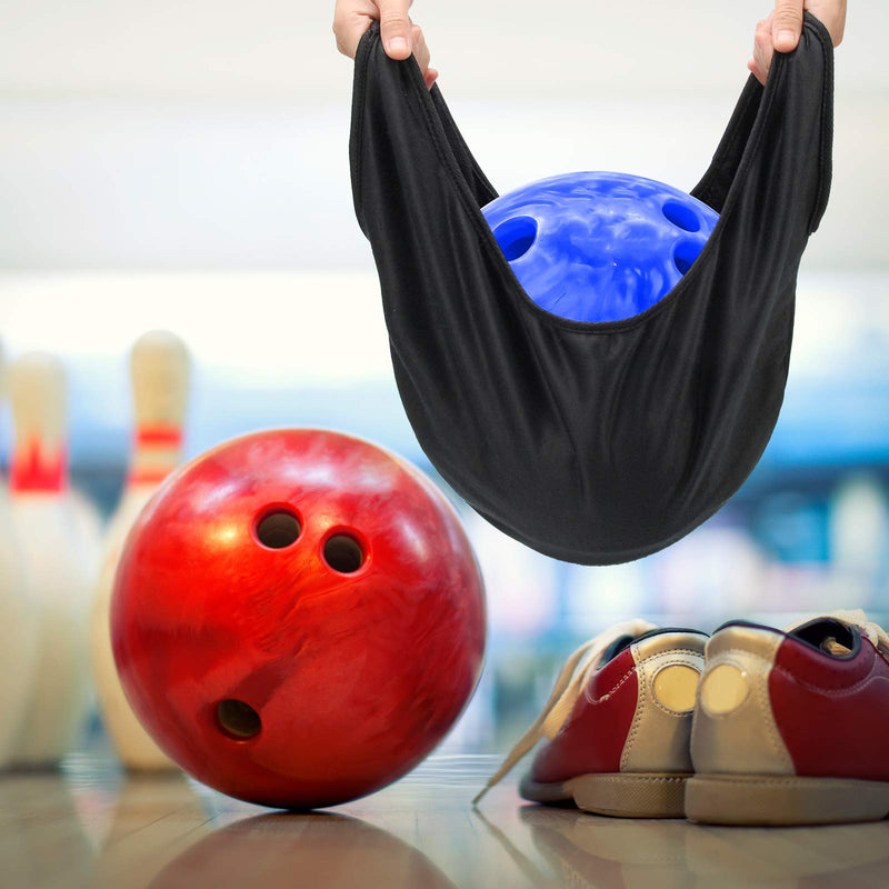 [Australia - AusPower] - COITEK Bowling Seesaw Bag 2 Pack, Bowling Polisher Bag Carrier Ball Cleaner Holder Bag Bowling Cleaner Towel(Black) 