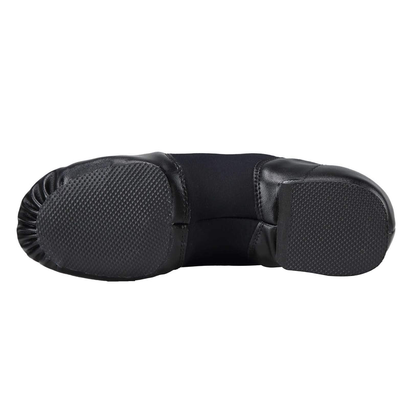 [Australia - AusPower] - Linodes Unisex 006 PU Leather Upper Slip-on Jazz Shoe for Women and Men's Dance Shoes 4 Women/3.5 Men Black 