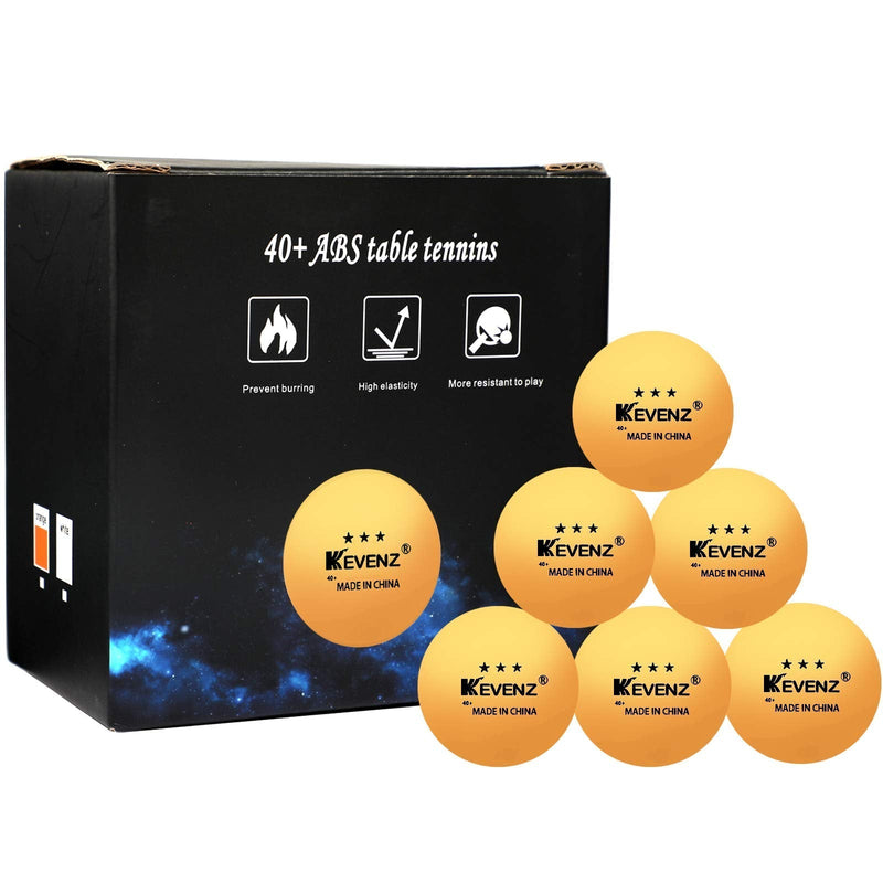 [Australia - AusPower] - KEVENZ 60-Pack 3 Star Ping Pong Balls,Advanced Table Tennis Ball,Bulk Outdoor Ping Pong Balls (Orange, White) 