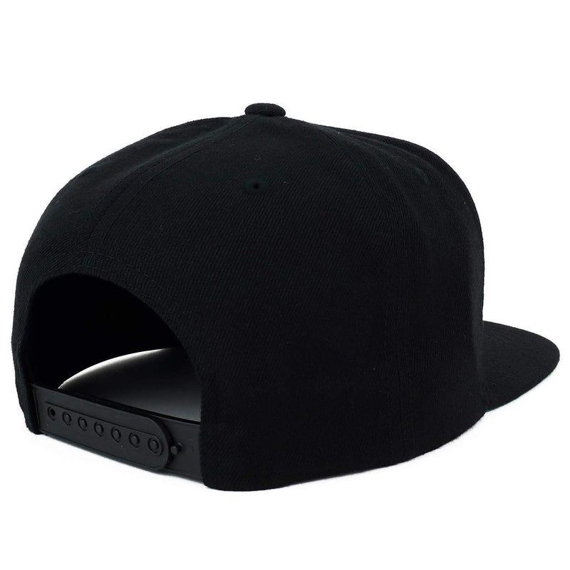 [Australia - AusPower] - Armycrew Flexfit Oversize XXL Structured Blank Flatbill Snapback Cap 8 Black 