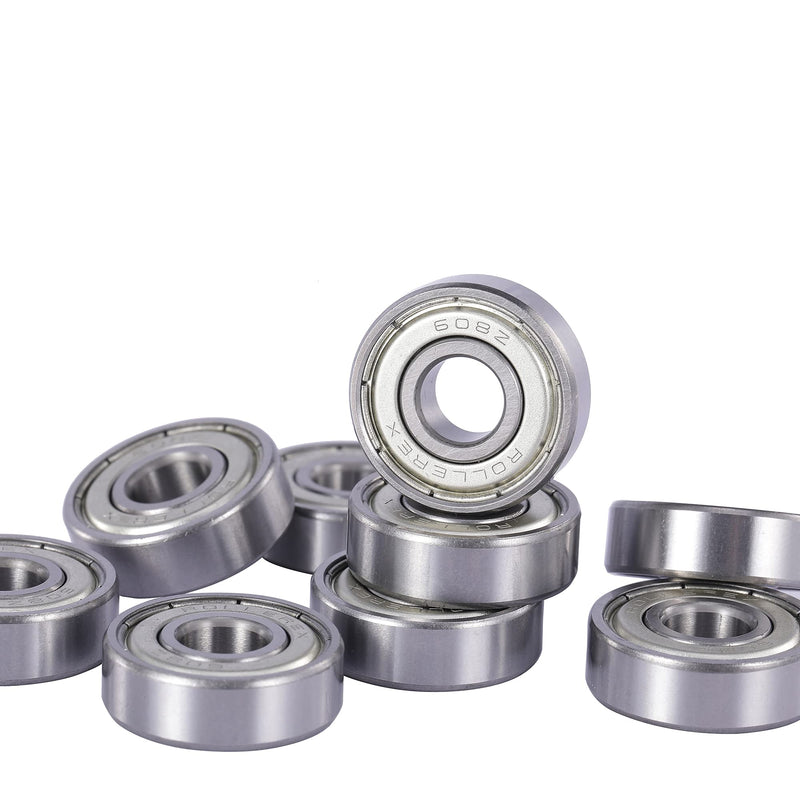 [Australia - AusPower] - Rollerex 20-Pack, 608ZZ ABEC-5 Wheel Bearings (for Any Products Using Roller Skate Wheels) (Chrome Steel) - for Inline, Rollerskate, Skateboard, RipStik & More 