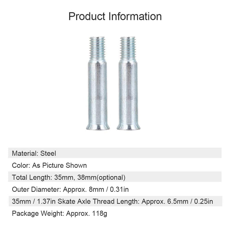 [Australia - AusPower] - VGEBY 15pcs Inline Skate Axle, Wheel Screw Bolt Fittings Inline Skating Replacement 35mm 