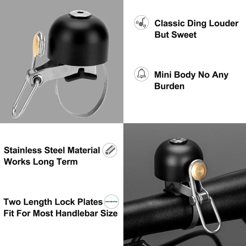 [Australia - AusPower] - ROCKBROS Bike Bell Classic Bicycle Bell for Bike Ring Bell with Loud Sound Bells for Road Mountain Bike Handlebars Adults 