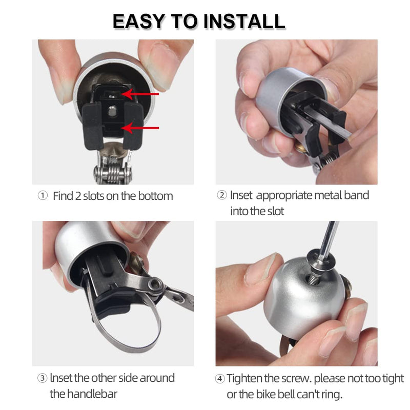 [Australia - AusPower] - ROCKBROS Bike Bell Classic Bicycle Bell for Bike Ring Bell with Loud Sound Bells for Road Mountain Bike Handlebars Adults 