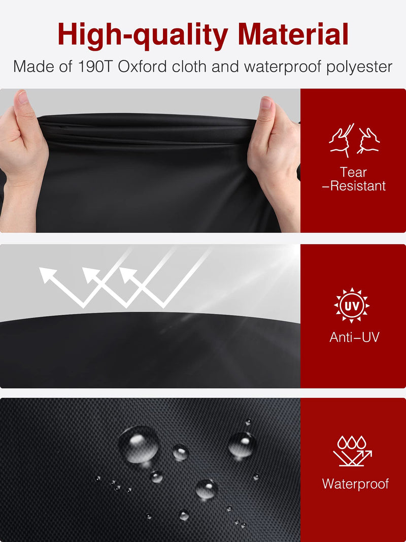 [Australia - AusPower] - Puroma Bike Cover Outdoor Waterproof Bicycle Covers Rain Sun UV Dust Wind Proof with Lock Hole for Mountain Road Electric Bike Basic Black X-Large 