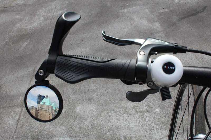 [Australia - AusPower] - Hafny Bar End Bike Mirror, Stainless Steel Lens, Safe Rearview Mirror 