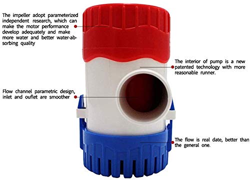 [Australia - AusPower] - Submersible Boat Bilge Water Pump 12v 1100gph Non-Automatic Marine Electric Bilge Pump for Ponds, Pools, Spas Silent, Boat Caravan RV Submersible 