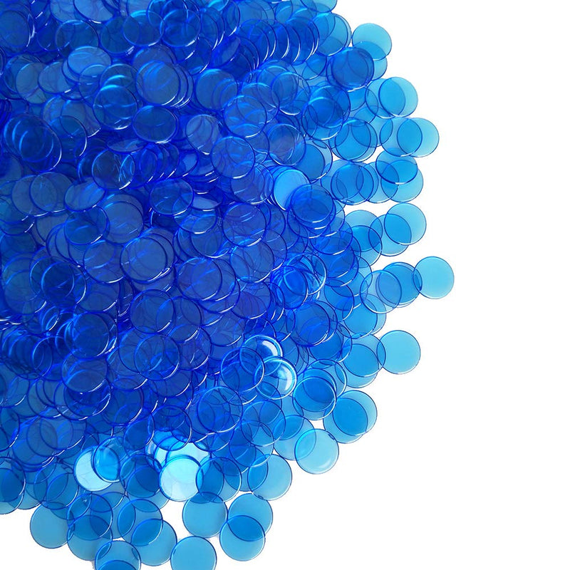 [Australia - AusPower] - YH Poker Yuanhe 1000 Pieces 3/4 inch Transparent Bingo Chips (Several Colors Available) Blue 