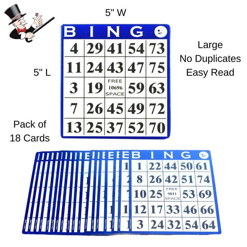 [Australia - AusPower] - MR CHIPS Bingo Game with Bingo Cards and Chips, 18 Bingo Cards, 300 Bingo Chips and Bingo Calling Cards 
