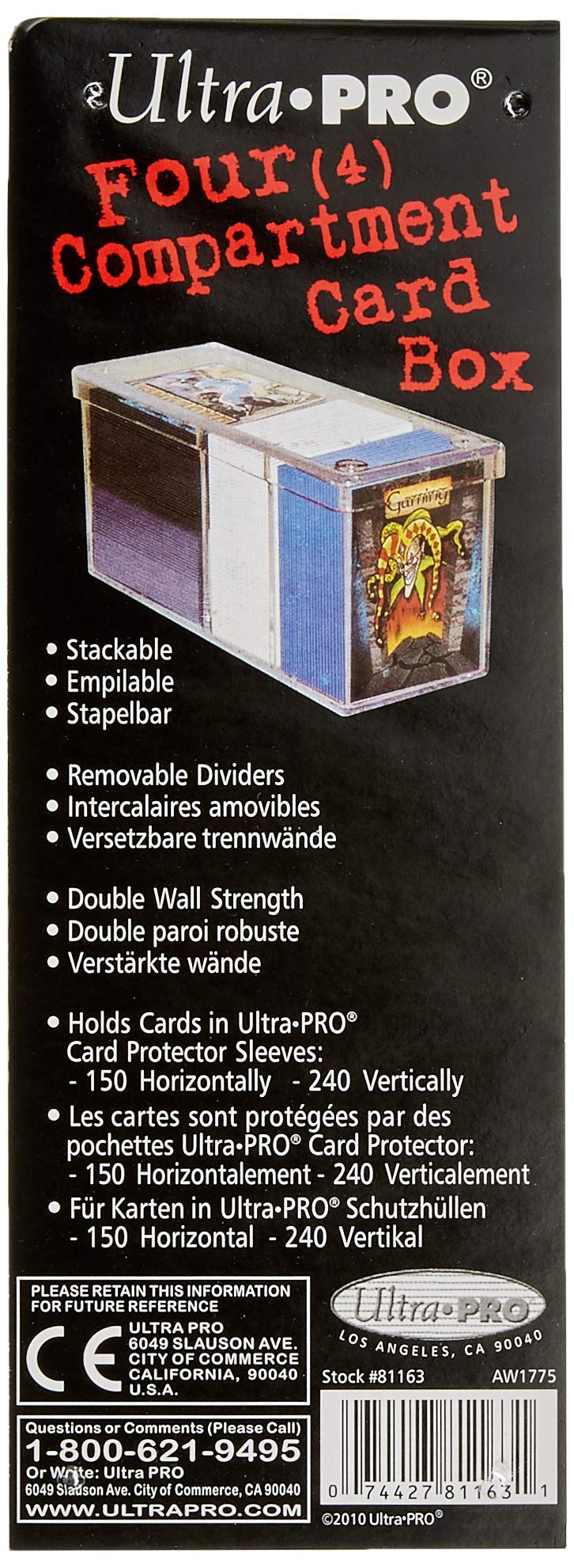 [Australia - AusPower] - Ultra Pro Ultra PRO mens 2-Piece Box All Team 4 Compartment Clear 