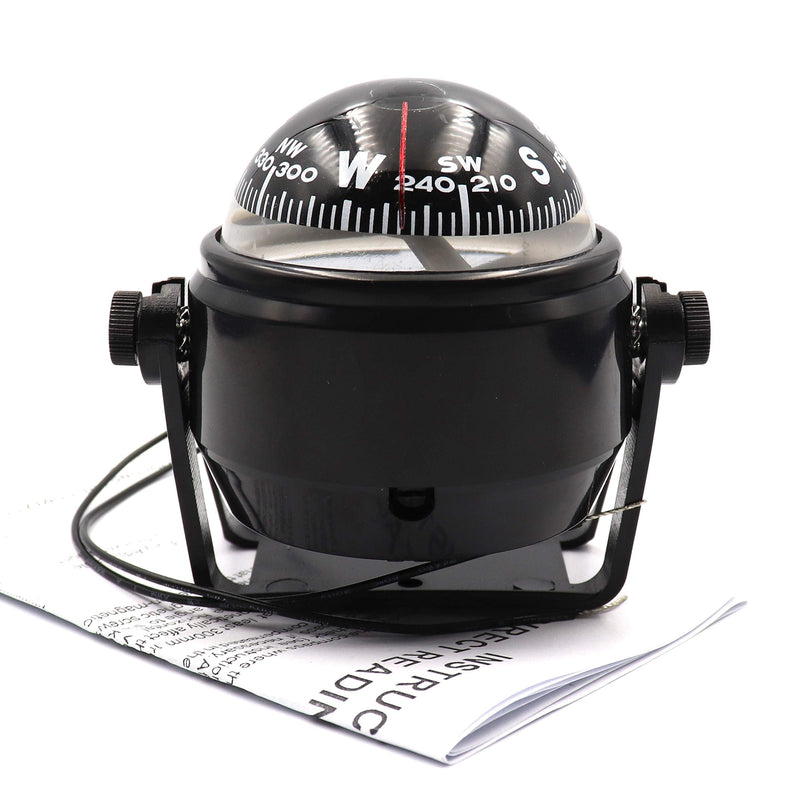[Australia - AusPower] - DETUCK Boat Compass Dashboard Marine Compass for Boat Compass Dash Mount Night Lighting 