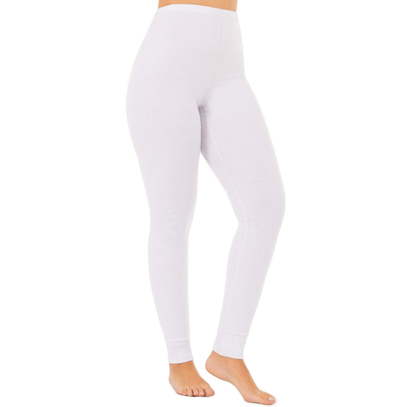 [Australia - AusPower] - Fruit of the Loom Women's Micro Waffle Thermal Bottom 1X White 