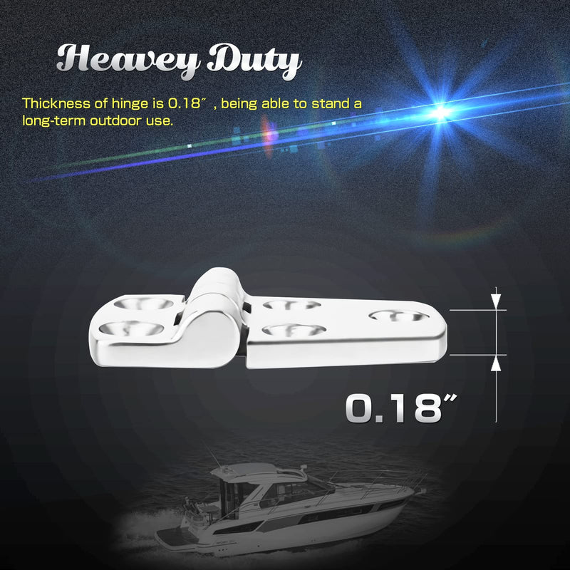 [Australia - AusPower] - AMYSPORTS Hardware Mount Door Hinge Stainless Heavy Duty Boat Hinge Steel Cabinet Deck Stainless Hinge Marine Garage SUS316 