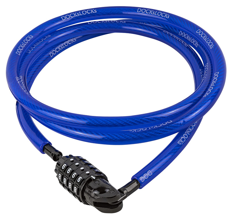 [Australia - AusPower] - DocksLocks Anti-Theft Weatherproof Straight Security Cable with Resettable Combination Lock (5', 10', 15', 20' or 25') 5ft 