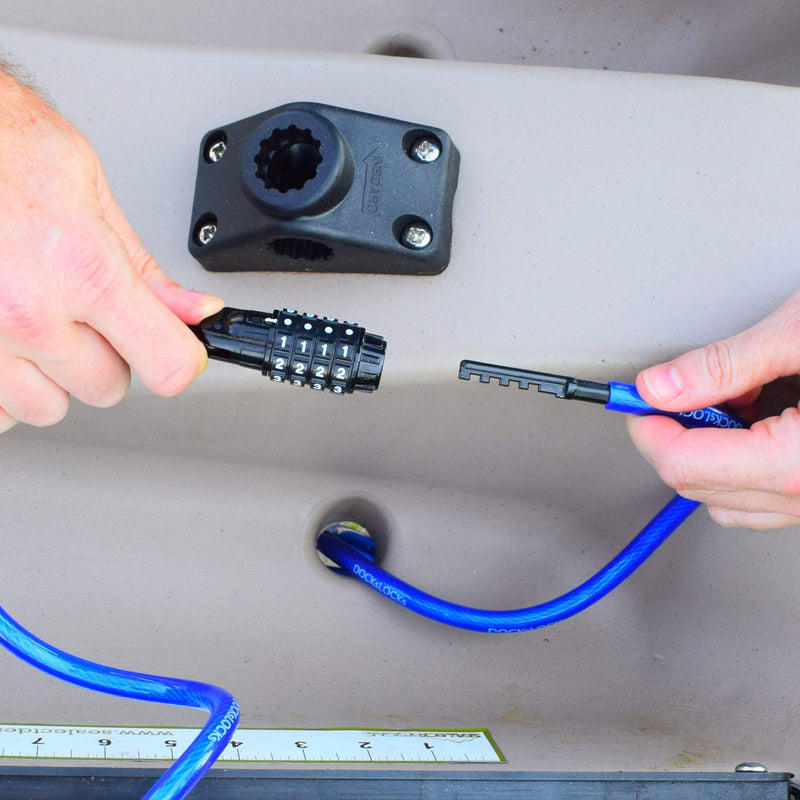 [Australia - AusPower] - DocksLocks Anti-Theft Weatherproof Straight Security Cable with Resettable Combination Lock (5', 10', 15', 20' or 25') 5ft 