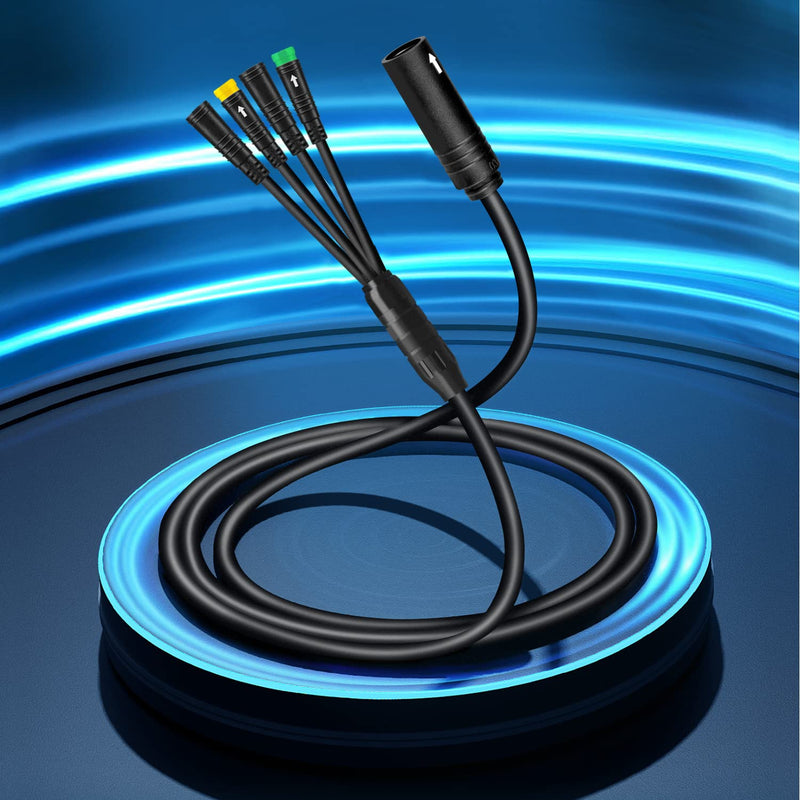 [Australia - AusPower] - Zeekpowa 1T4 Cable Wiring Harness for Bafang BBS01 BBS02 BBSHD Mid Drive Motor Display Brake Thumb Throttle Waterproof Connector 51in 