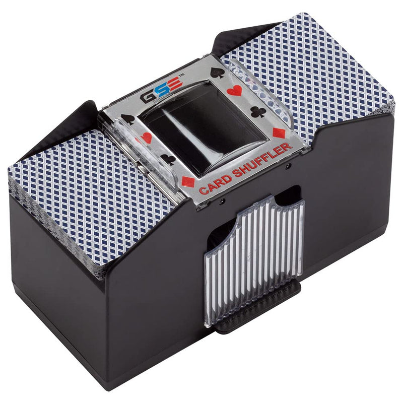 [Australia - AusPower] - Casino Automatic Card Shuffler Battery Operated for Blackjack and Poker Playing Card Games (1-4 Deck Card Shuffler) 1-4 Deck Card Shuffler 
